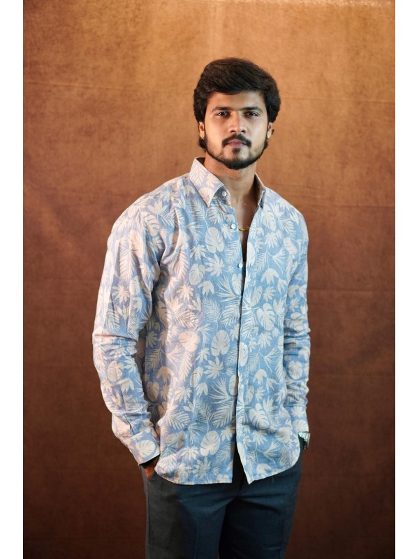 Velvoro Dusk Palms Irish Heritage Linen Shirt