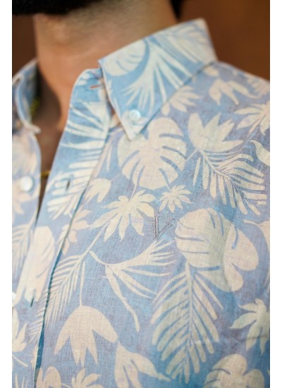 Velvoro Dusk Palms Irish Heritage Linen Shirt