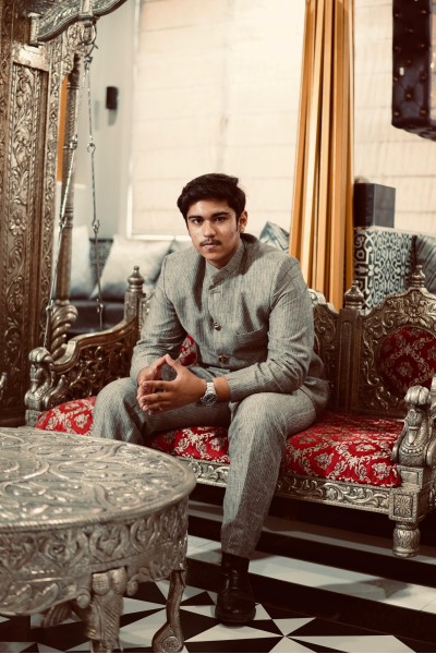 The Velvoro Regal Linen Bandhgala Jacket