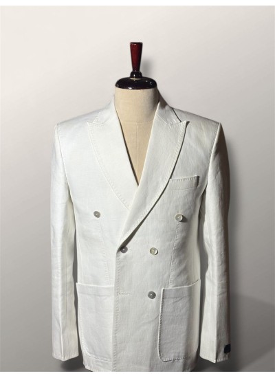 Velvoro Lucien Irish Linen Double-Breasted Jacket